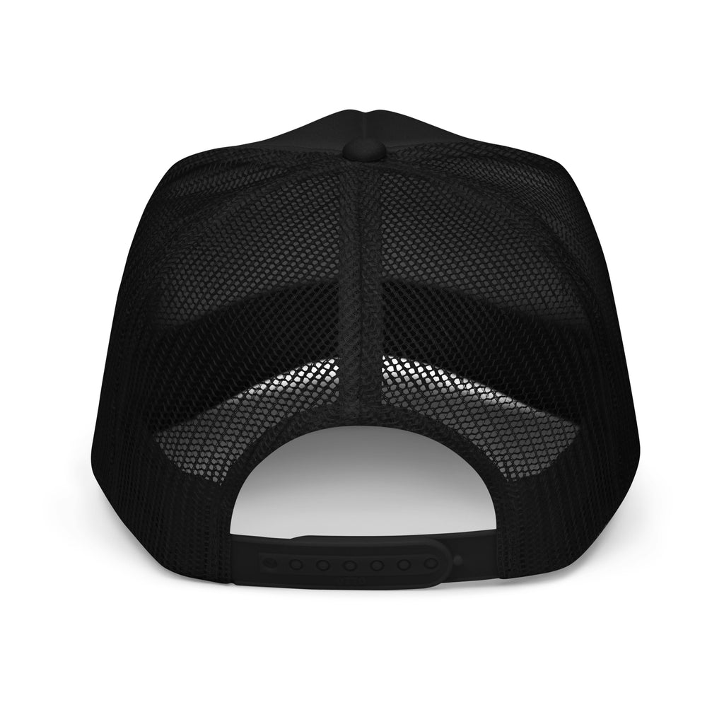 BLACK EMBROIDERED EYE AM A BAD BITCH Foam trucker hat