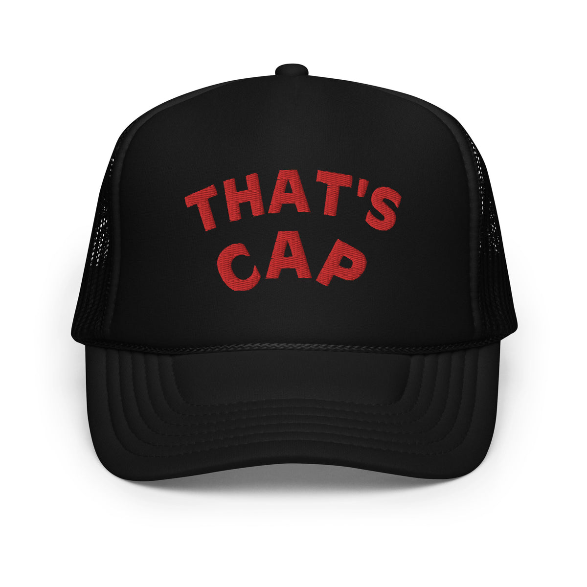 RED EMBROIDERED THAT'S CAP  Foam trucker hat