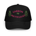 KIWI AND PINK CARBON TO CRYSTALLINE Foam trucker hat
