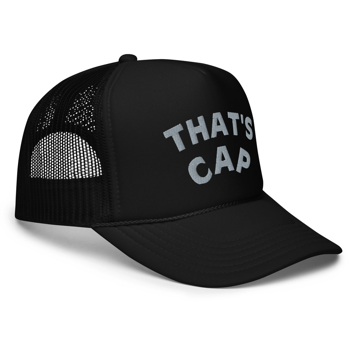 GREY EMBROIDERED THAT'S CAP Foam trucker hat