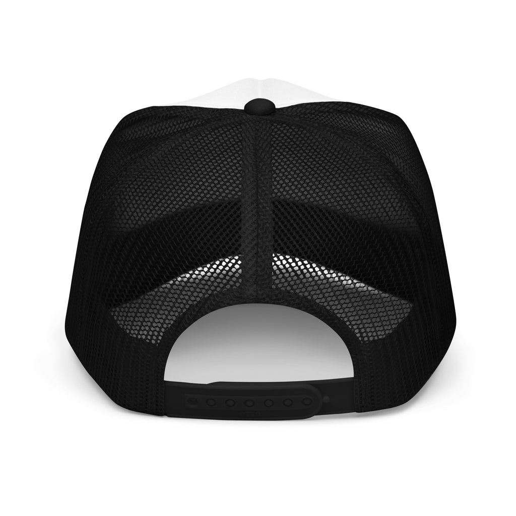 BLACK EMBROIDERED EYE AM A BAD BITCH Foam trucker hat