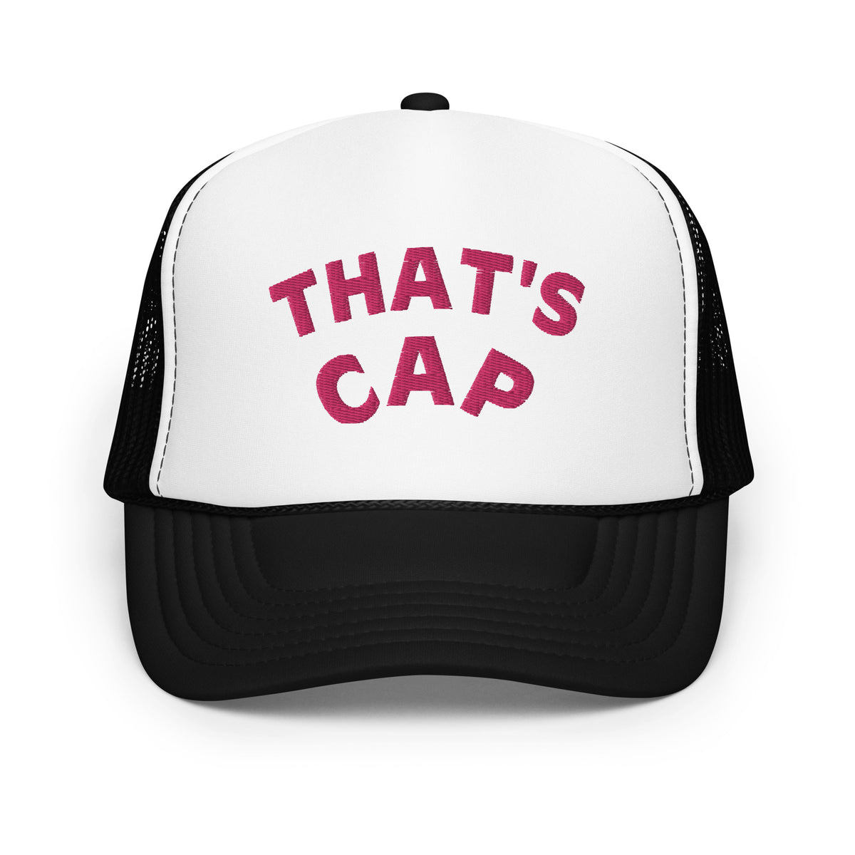 PINK EMBROIDERED THAT'S CAP Foam trucker hat
