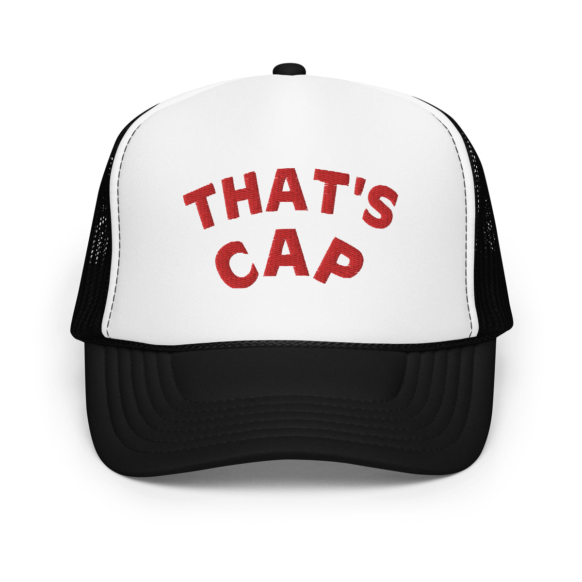 RED EMBROIDERED THAT'S CAP  Foam trucker hat