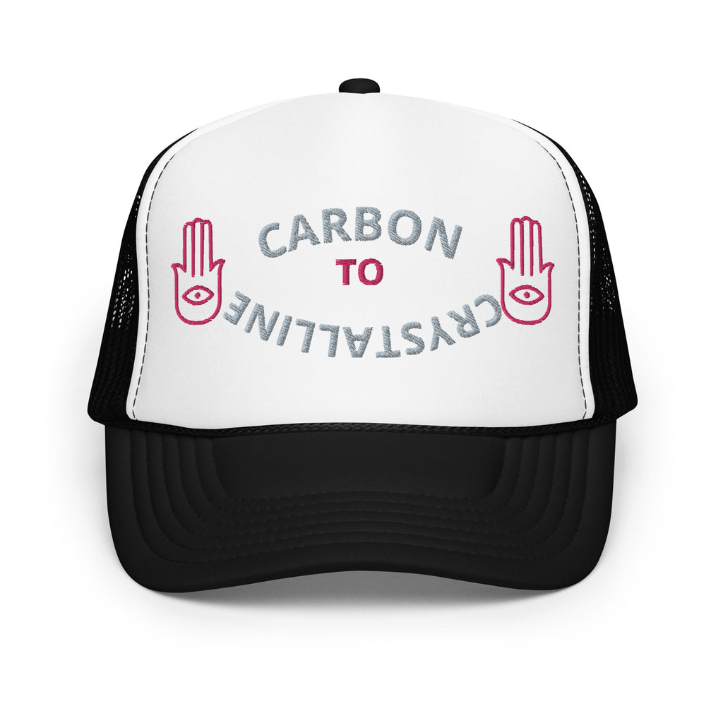 PINK AND GREY CARBON TO CRYSTALLINE Foam trucker hat