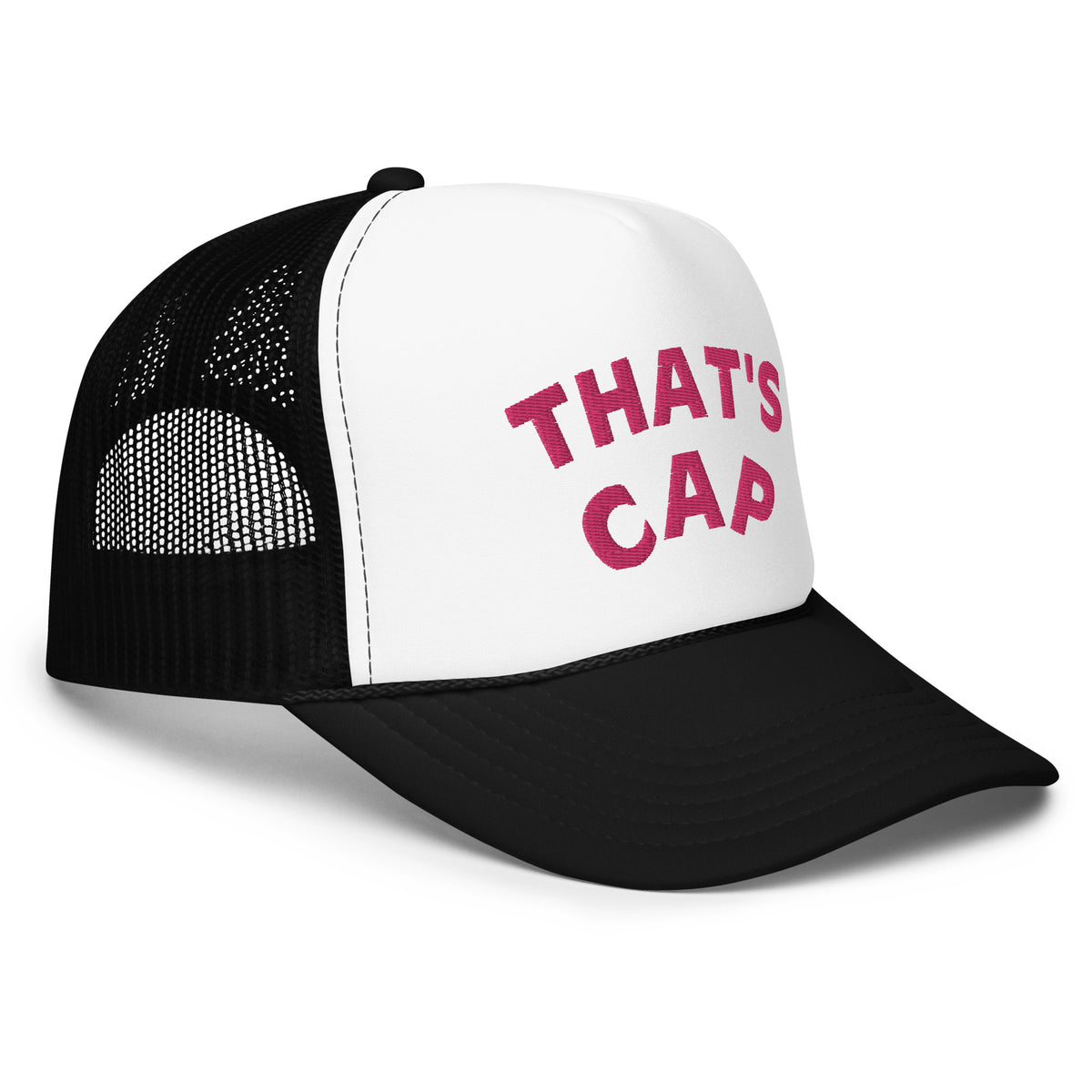 PINK EMBROIDERED THAT'S CAP Foam trucker hat