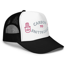 PINK AND GREY CARBON TO CRYSTALLINE Foam trucker hat