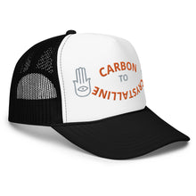 GREY AND ORANGE CARBON TO CRYSTALLINE Foam trucker hat