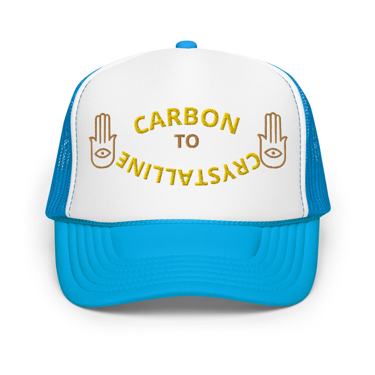 GOLD AND OLD GOLD CARBON TO CRYSTALLINE Foam trucker hat