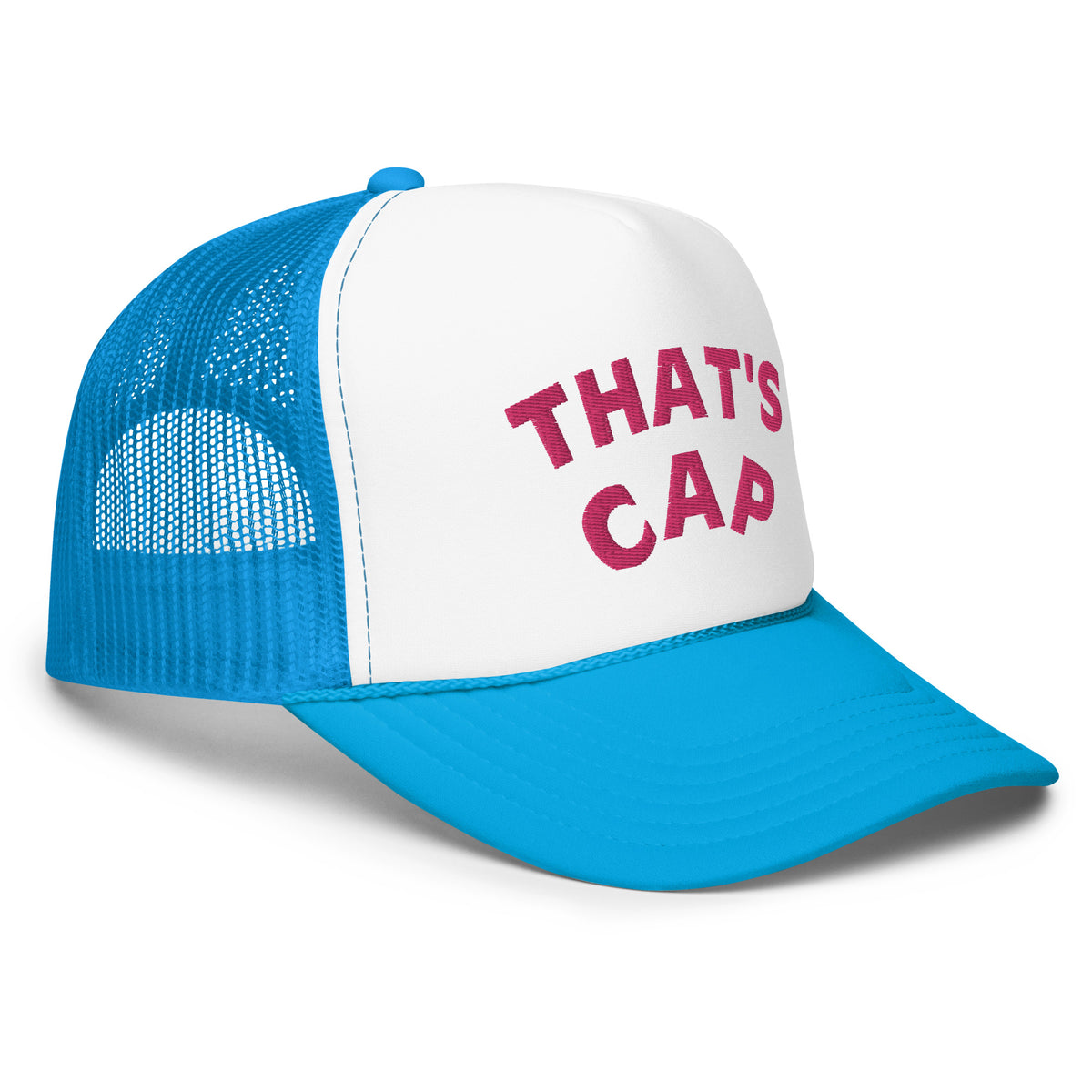 PINK EMBROIDERED THAT'S CAP Foam trucker hat