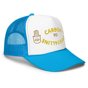 GOLD AND OLD GOLD CARBON TO CRYSTALLINE Foam trucker hat