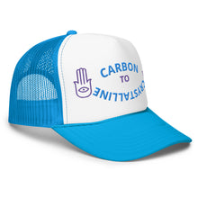 BLUE AND PURPLE CARBON TO CRYSTALLINE Foam trucker hat