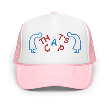 LIGHT BLUE AND RED EMBROIDERED THAT'S CAP Foam trucker hat