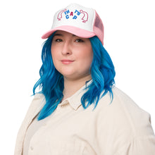 PINK AND LIGHT BLUE EMBROIDERED THAT'S CAP Foam trucker hat