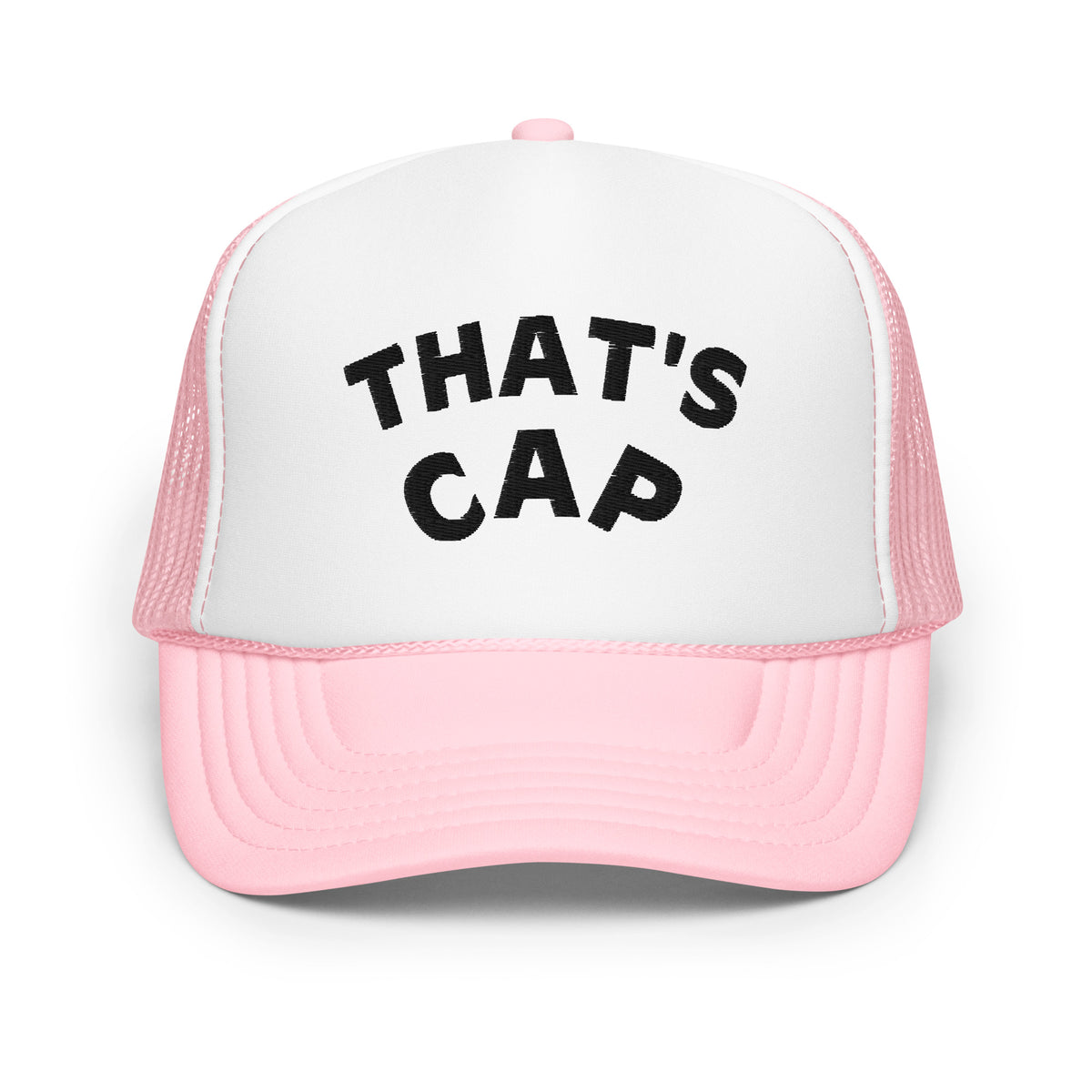 BLACK EMBROIDERED THAT'S CAP Foam trucker hat