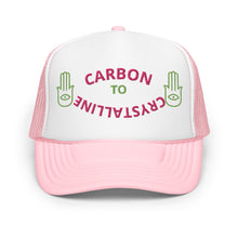 KIWI AND PINK CARBON TO CRYSTALLINE Foam trucker hat