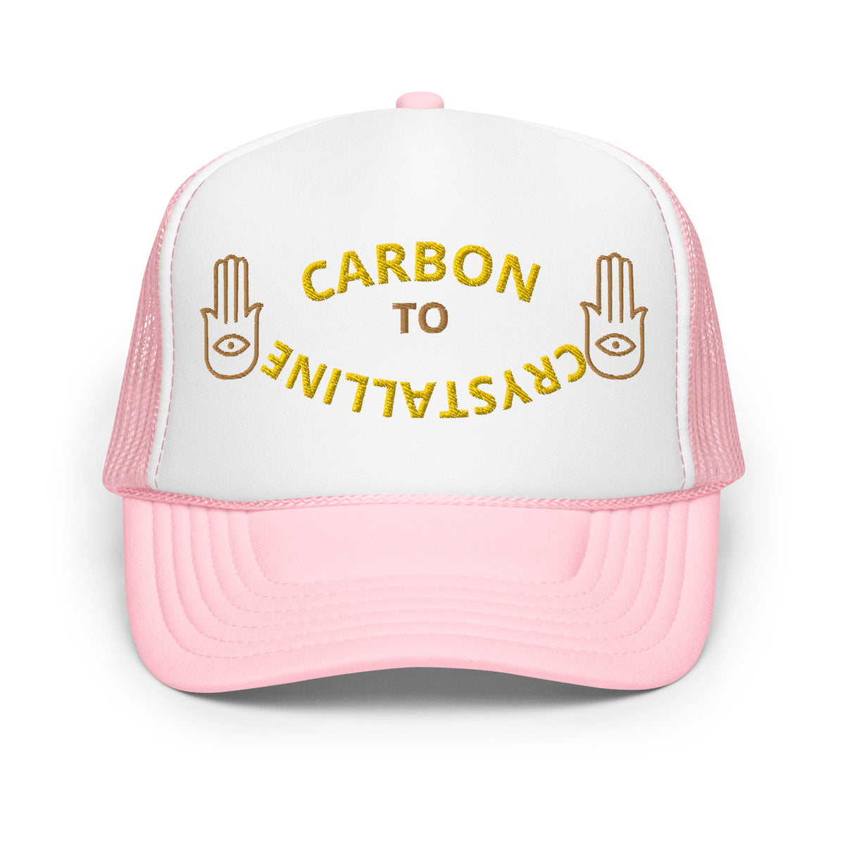 GOLD AND OLD GOLD CARBON TO CRYSTALLINE Foam trucker hat