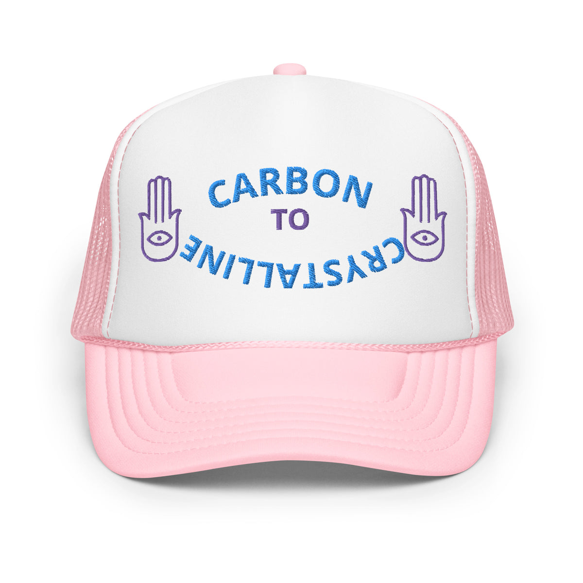 BLUE AND PURPLE CARBON TO CRYSTALLINE Foam trucker hat