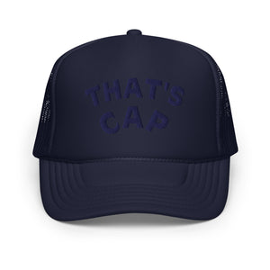 NAVY EMBROIDERED THAT'S CAP Foam trucker hat