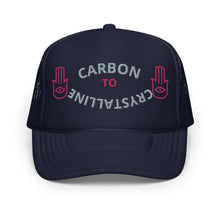 PINK AND GREY CARBON TO CRYSTALLINE Foam trucker hat