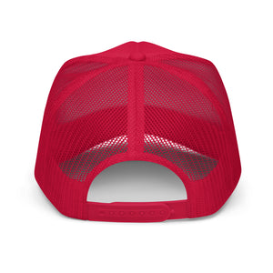 PINK AND GREY CARBON TO CRYSTALLINE Foam trucker hat