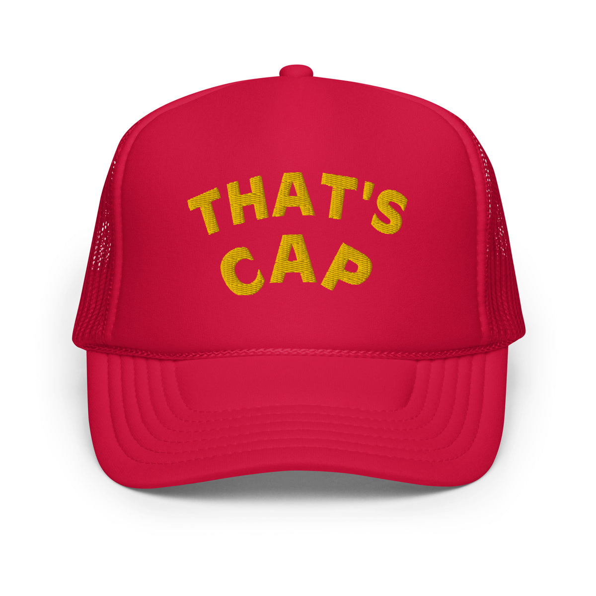 GOLD EMBROIDERED THAT'S CAP Foam trucker hat