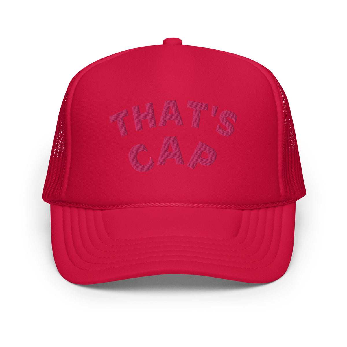 PINK EMBROIDERED THAT'S CAP Foam trucker hat