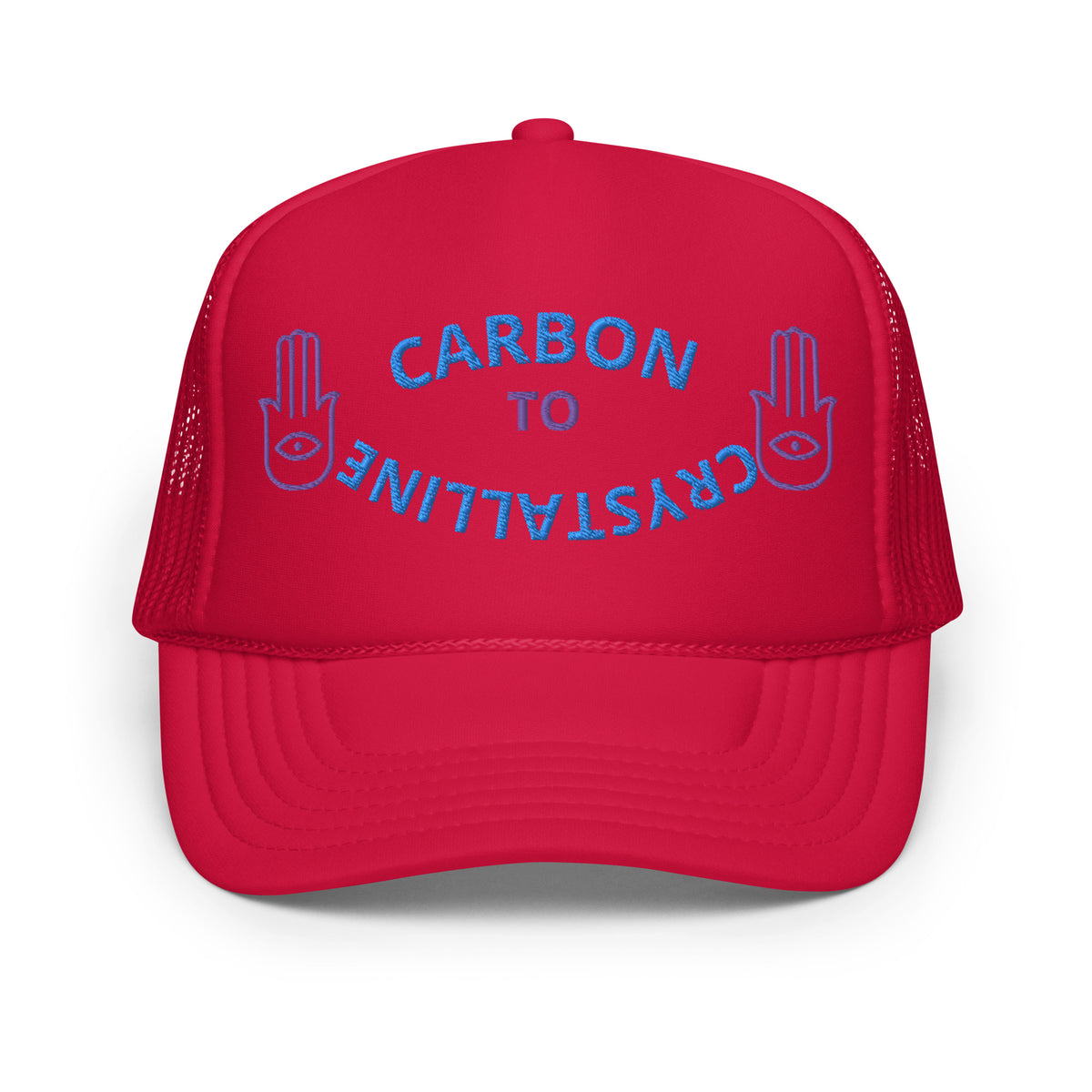 BLUE AND PURPLE CARBON TO CRYSTALLINE Foam trucker hat