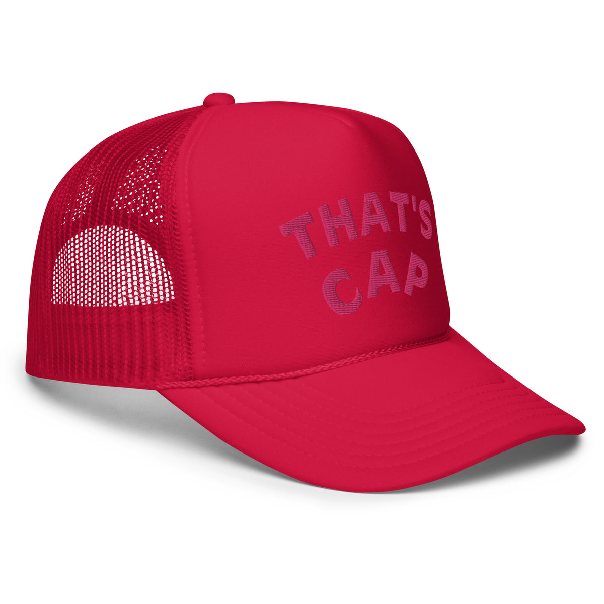 PINK EMBROIDERED THAT'S CAP Foam trucker hat