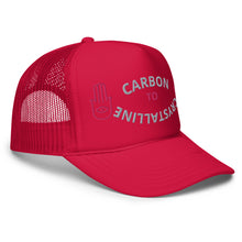 PINK AND GREY CARBON TO CRYSTALLINE Foam trucker hat