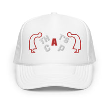 RED AND WHITE THAT'S CAP EMBROIDERED Foam trucker hat