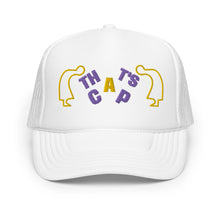 PURPLE AND GOLD EMBROIDERED THAT'S CAP Foam trucker hat