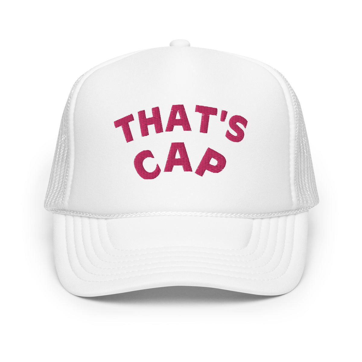PINK EMBROIDERED THAT'S CAP Foam trucker hat