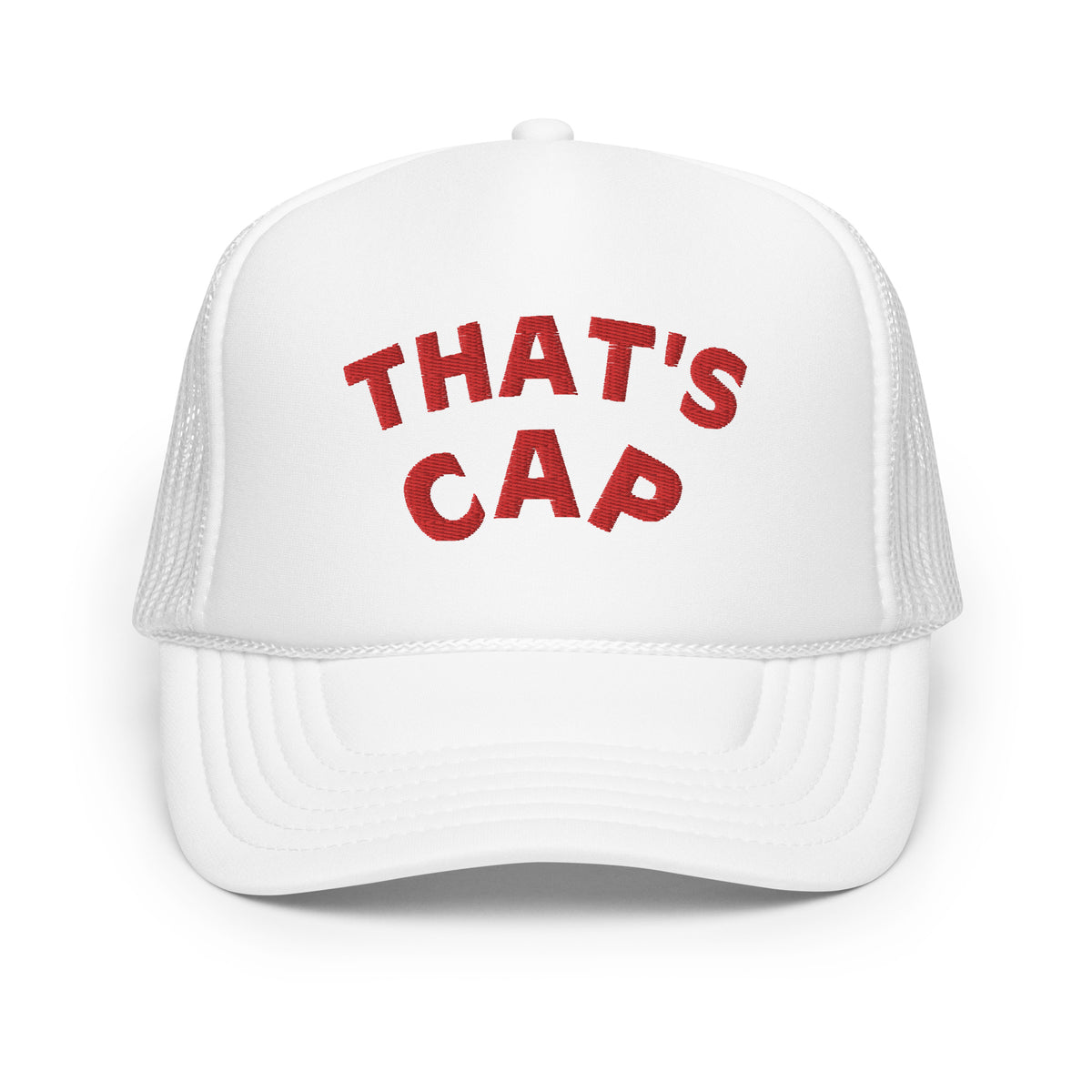 RED EMBROIDERED THAT'S CAP  Foam trucker hat