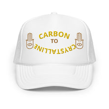 GOLD AND OLD GOLD CARBON TO CRYSTALLINE Foam trucker hat