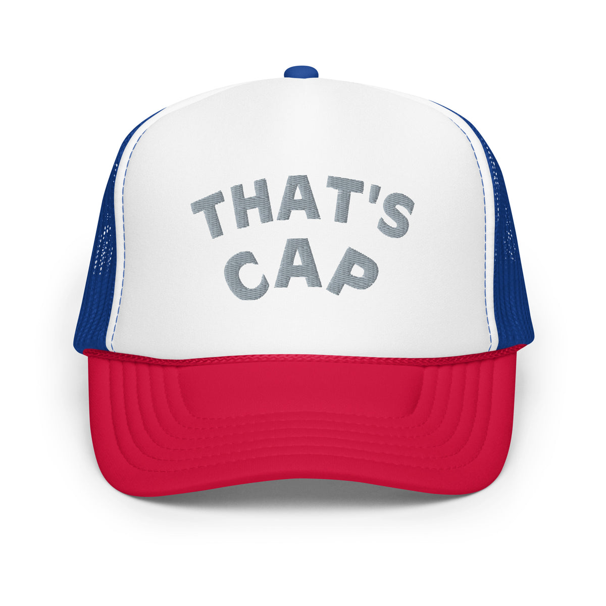 GREY EMBROIDERED THAT'S CAP Foam trucker hat