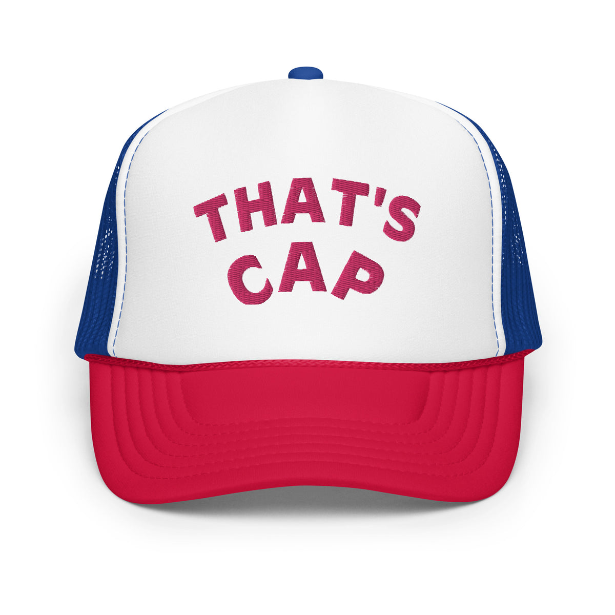 PINK EMBROIDERED THAT'S CAP Foam trucker hat
