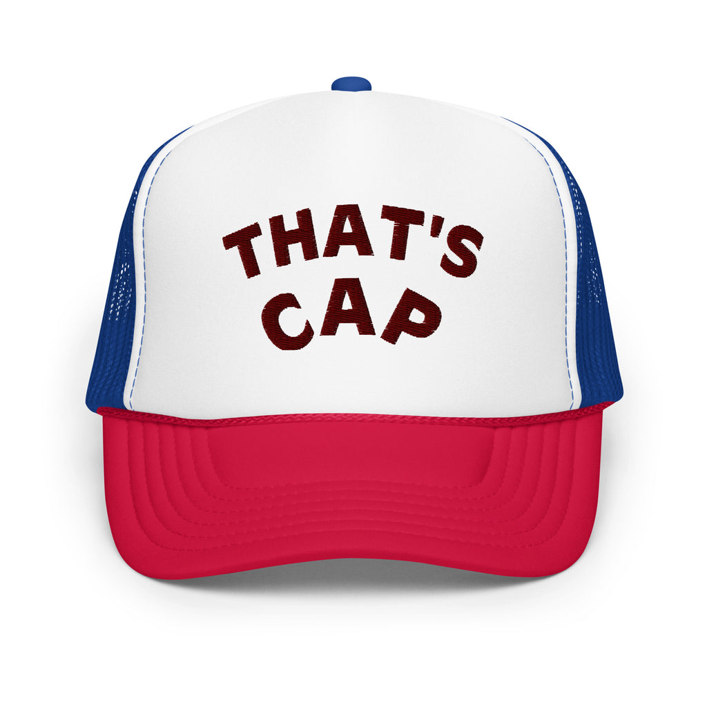 MAROON EMBROIDERED THAT'S CAP Foam trucker hat