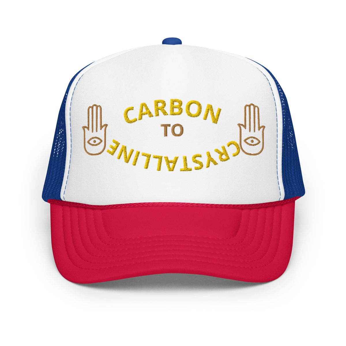 GOLD AND OLD GOLD CARBON TO CRYSTALLINE Foam trucker hat
