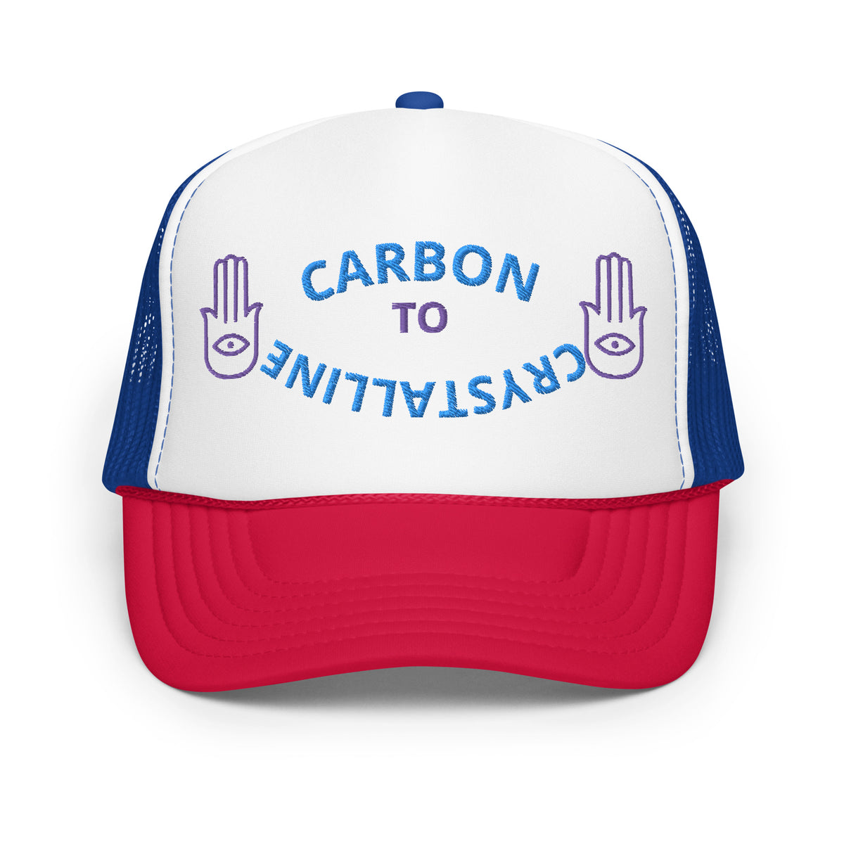 BLUE AND PURPLE CARBON TO CRYSTALLINE Foam trucker hat