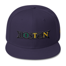 BOSTON blk,grn,gld Wool Blend Snapback