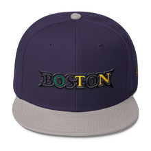 BOSTON blk,grn,gld Wool Blend Snapback