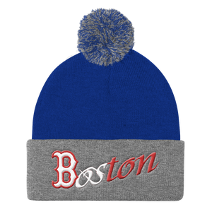 BOSTON Pom Pom Knit Cap