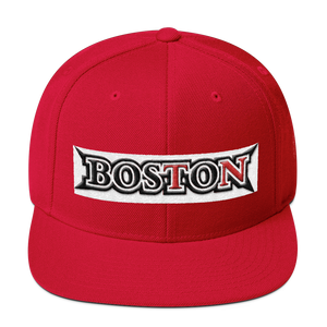 BOSTON blk,red Wool Blend Snapback